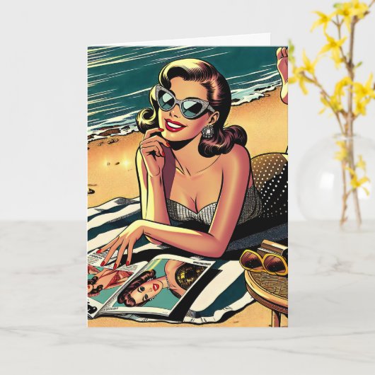 Mis je, vriendschap | Grote zomer Kaart (Gele Bloem)