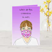 Mis je zelfisolerende sociale afstand kaart (Gele Bloem)