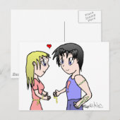 Mis-Matched Couple Briefkaart (Voorkant / Achterkant)
