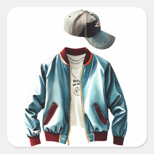 Mis me vierkante sticker (Voorkant)