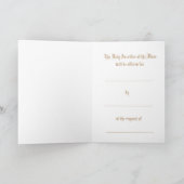 Mis met het aanbieden van gouden kruisbeeld sympat bedankkaart (Binnen)