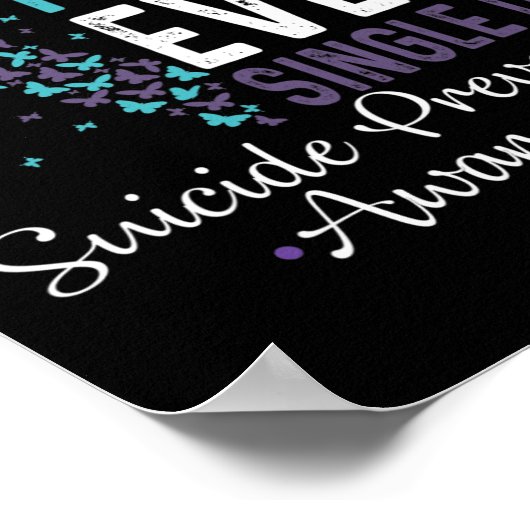 Mis mijn vader elke dag zelfmoordpreventie poster (Hoek)