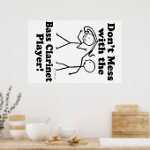 Mis niet met de Bass Clarinet Player Poster (Keuken)