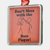 Mis niet met de Bass Player Metalen Ornament (Links)