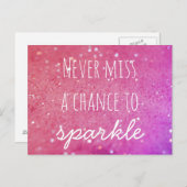 Mis nooit een kans om Pink Bokeh Briefkaart te spr (Voorkant / Achterkant)