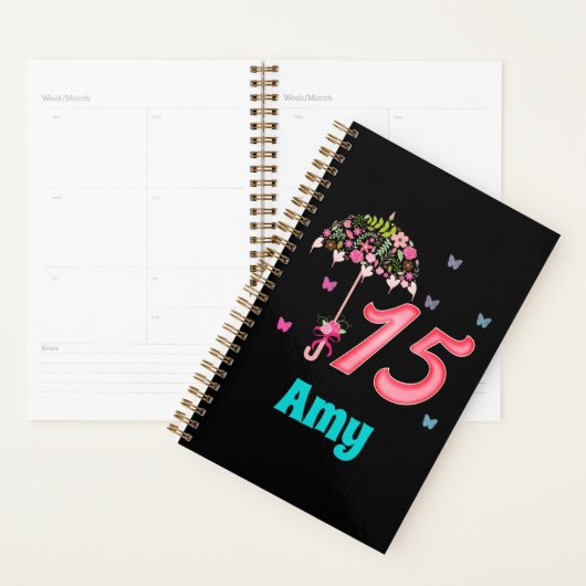 Mis Quince 15th Birthday 15 jaar oud Custom Planner (Display)