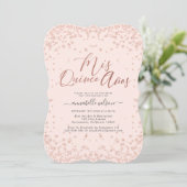 Mis Quince Años Blush Quinceañera Kaart (Staand voorkant)