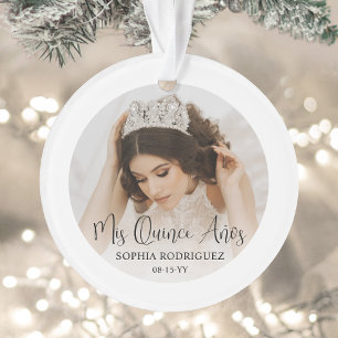 Mis Quince Años Elegante Moderne Quinceañera 2 Fot Ornament