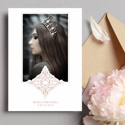 Mis Quince Años Español Foto Efecto Dusty Roos Kaart