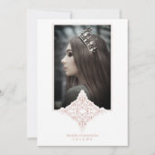 Mis Quince Años Español Foto Efecto Dusty Roos Kaart (Voorkant)