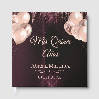 Mis Quince Años Gastboek | Elegante Groen & Goud Gastenboek