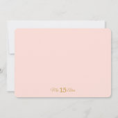 Mis Quince Años Invitación de Quinceañera Rosada Kaart (Achterkant)
