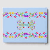 Mis Quince Anos Lichtblauw Bloemen Quinceanera Gastenboek (Achterkant)