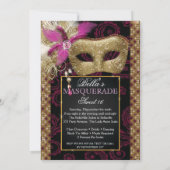 Mis Quince Anos Masquerade Party Kaart (Achterkant)