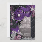 Mis Quince Anos Masquerade Party Uitnodiging (Achterkant)