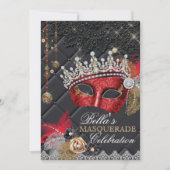 Mis Quince Anos Masquerade Party Uitnodiging (Voorkant)