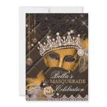 Mis Quince Anos Masquerade Party Uitnodiging