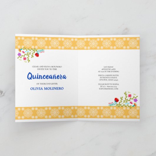 Mis Quince Anos Mexicaans Koninklijk Blauw Quincea (Binnen)