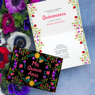 Mis Quince Anos Mexicaanse Fiesta Zwart Quinceaner