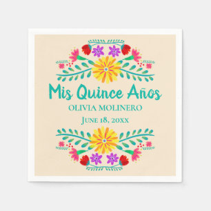 Mis Quince Anos Mexican Champagne Quincenera Servet