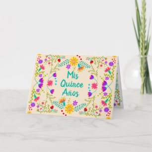 Mis Quince Anos Mexican Floral Quinceanera
