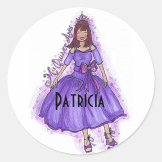 MIS QUINCE ANOS - PAARSE RONDE STICKER