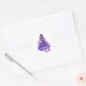 MIS QUINCE ANOS - PAARSE RONDE STICKER (Envelop)
