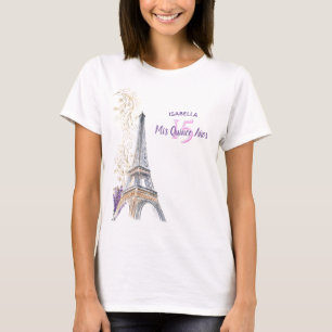 Mis Quince Anos Paris Eiffeltoren Aangepaste Verja T-shirt