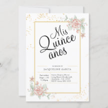 Mis Quince Anos Pink Floral Quinceañera