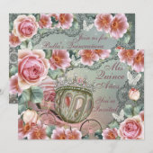 Mis Quince Anos, Princess Verjaardagsuitnodiging Kaart (Voorkant / Achterkant)