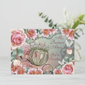 Mis Quince Anos, Prinses Verjaardag Uitnodiging (Staand voorkant)