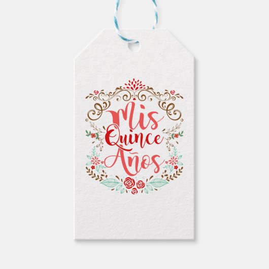 Mis Quince Anos Quinceanera 15th Birthday Cadeaulabel (Voorkant)