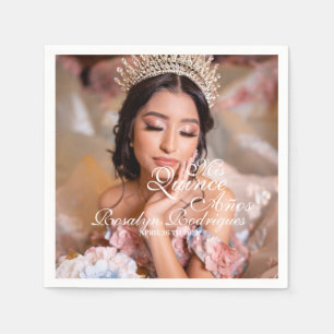 Mis Quince Anos Quinceanera foto 15e verjaardag Servet