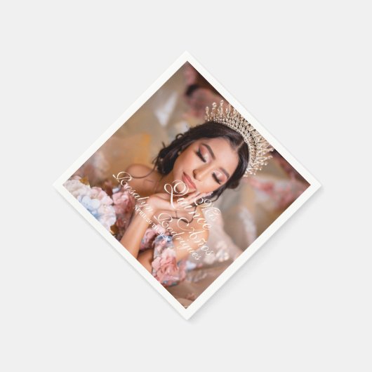 Mis Quince Anos Quinceanera foto 15e verjaardag Servet (Hoek)