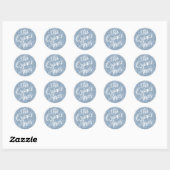 Mis Quince Años Quinceañera Light Blue Glitter Ronde Sticker (Vel)