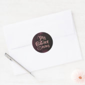 Mis Quince Años Round Stickers | Elegant Burgundy  (Envelop)