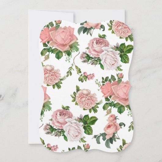 Mis Quince Anos Roze Gouden Verjaardag Uitnodiging (Achterkant)