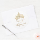 Mis Quince Anos Wit Goud Tiara Elegante Sticker (Envelop)