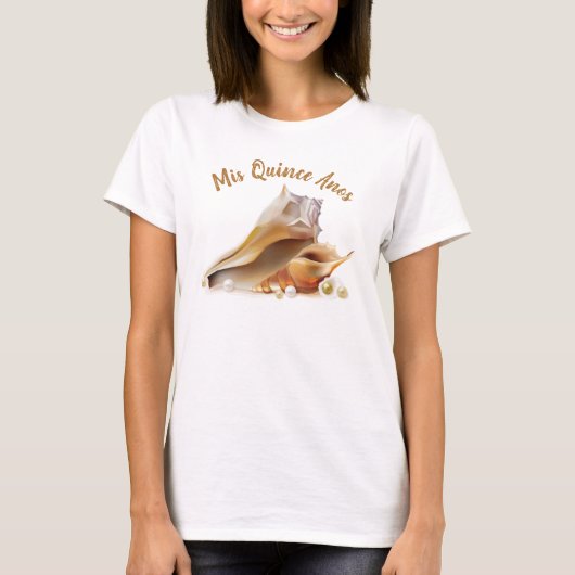 Mis Quince Anos Zeeschelpen Graphic T-shirt (Voorkant)