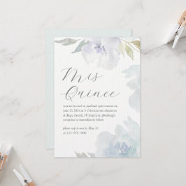 Mis Quince Bloemen Verjaardag Quinceañera Lawpaper Kaart