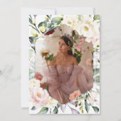 Mis Quince | Bloemfoto Quinceañera Spaans Kaart (Achterkant)