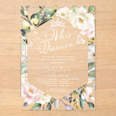 Mis Quince | Butterfly Boho Floral Quinceañera Acryl Uitnodigingen (Voorkant)