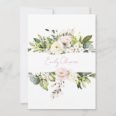 Mis Quince | Butterfly Floral Quinceañera Spaans Kaart (Achterkant)