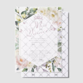 Mis Quince | Butterfly Floral Quinceañera Spaans Vellum Uitnodigingen (Offset (Uitnodiging))