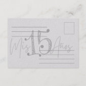 Mis Quince Dank u Nota Zwart-Wit Bedankkaart (Achterkant)