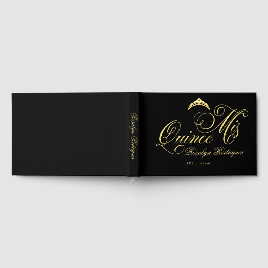 Mis Quince Elegant schrift Gastenboek (Volledig)