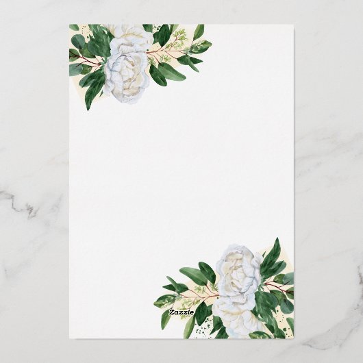 Mis Quince Emerald Green Princess Quinceanera Gold Folie Uitnodiging (Achterkant)