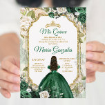 Mis Quince Emerald Groen 15 Anos Gouden Kroon Kaart<br><div class="desc">Quinceañera Emerald Groen Goud Kroon Uitnodiging Mis Quince 15 Anos,  16e Verjaardag, </div>