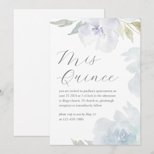 Mis Quince Floral 15 jaar verjaardag Quinceañera Kaart