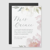 Mis Quince Floral 15 jaar verjaardag Quinceañera Magnetische Uitnodiging (Voorkant / Achterkant)